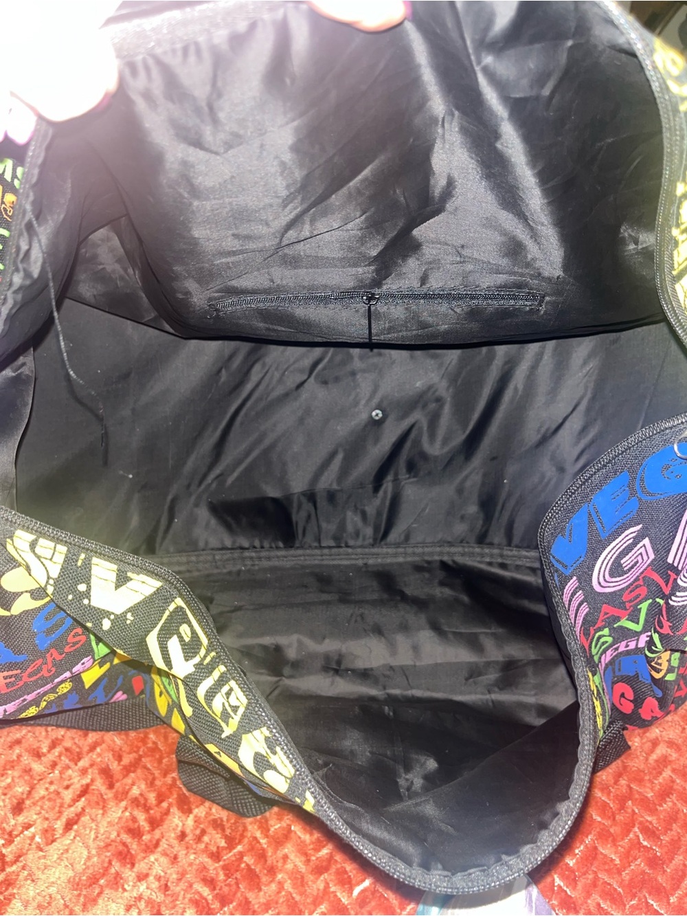 Multicolor 'Las Vegas'  Shoulder Bag 22 inches length. 
12 inches deep - Picture 2 of 4